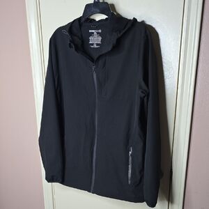 Swiss Tech Men's Black Windbreaker Jacket Size S (34-36)